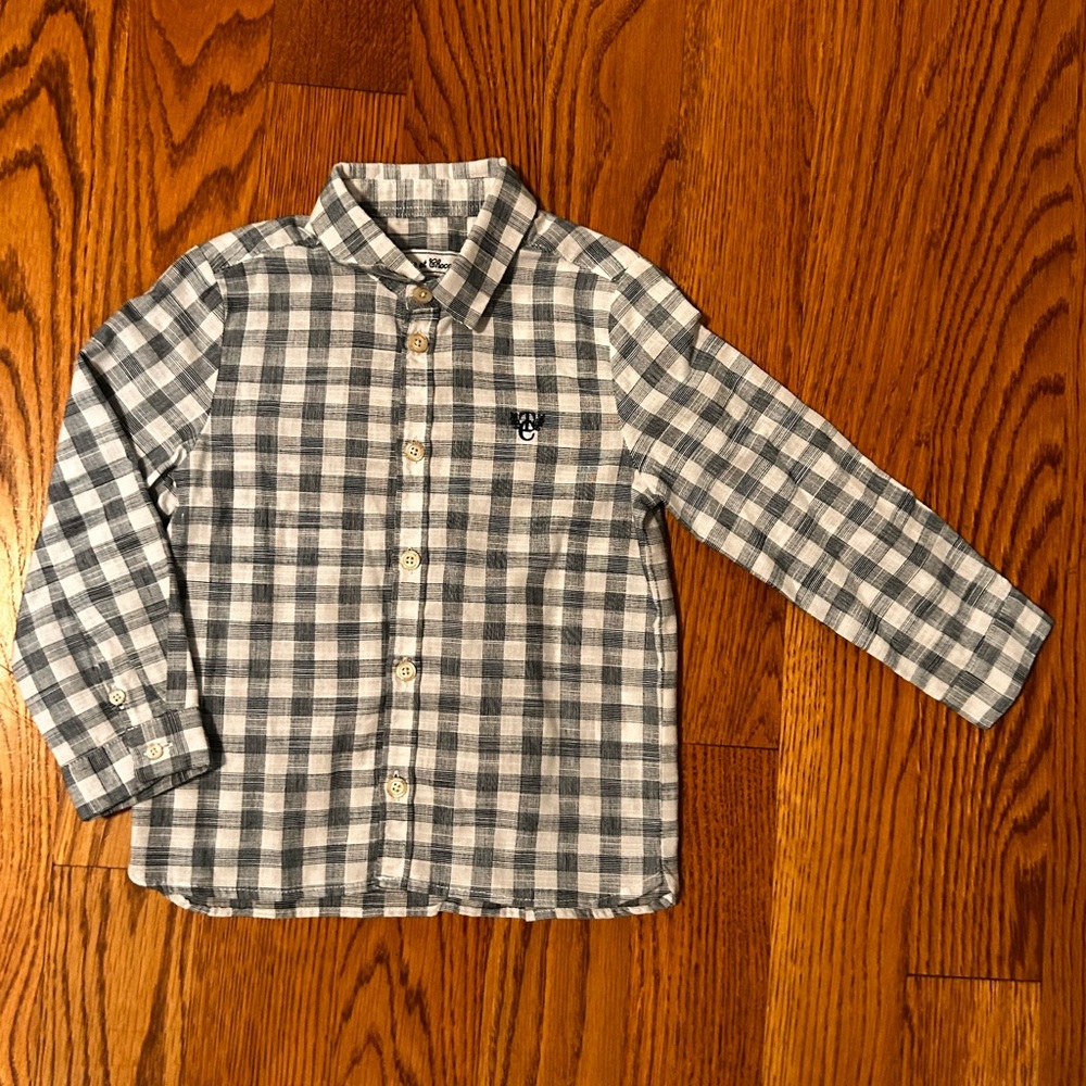 Tartine et Chocolat French Gingham Button-Down | Size 4A‎ Quiet Luxury Kids - Picture 4 of 9
